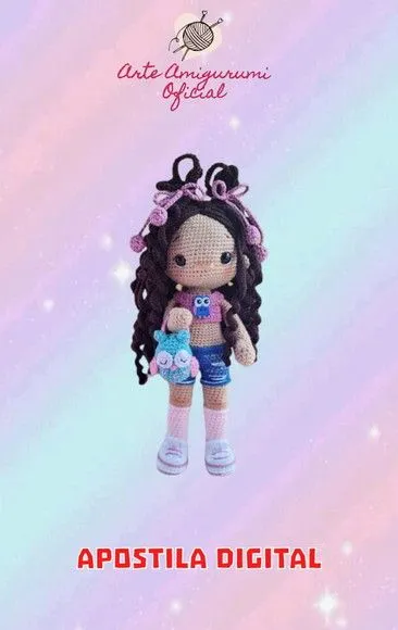 Receita Boneca Bolsa de Coruja - Amigurumi - feito à mão por Arte Amigurumi Oficial