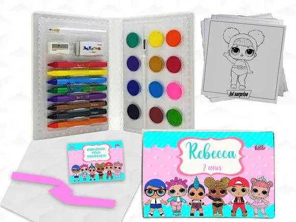 Estojo de Pintura Lol Surprise Personalizado - artesanato feito à mão por creativitybynina