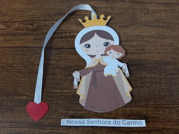 Marcador de Página 10 cm - Nossa Senhora do Carmo