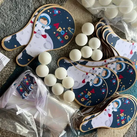 Raquete Ping Pong - Astronauta - feito à mão por Mi Papelaria Criativa