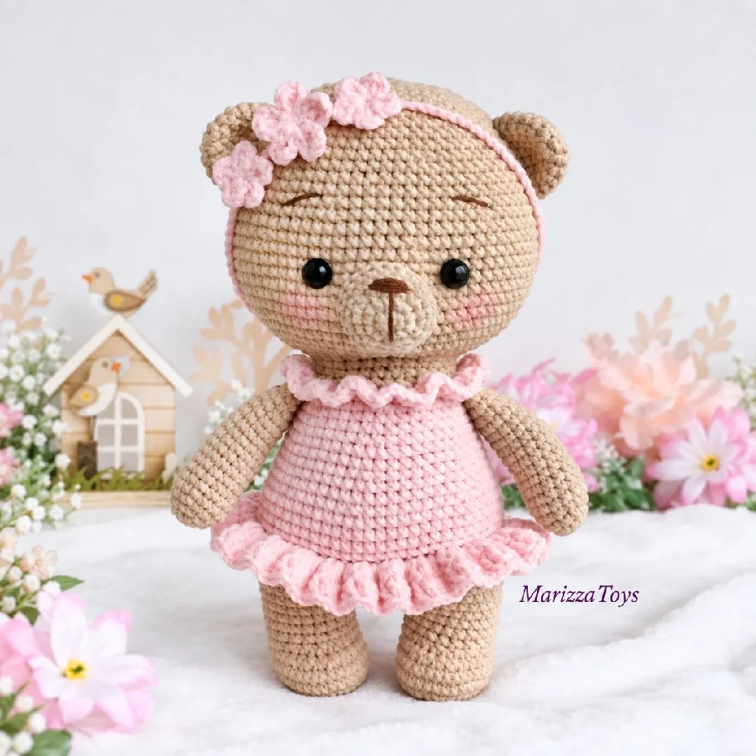 Ursinha em crochê Amigurumi