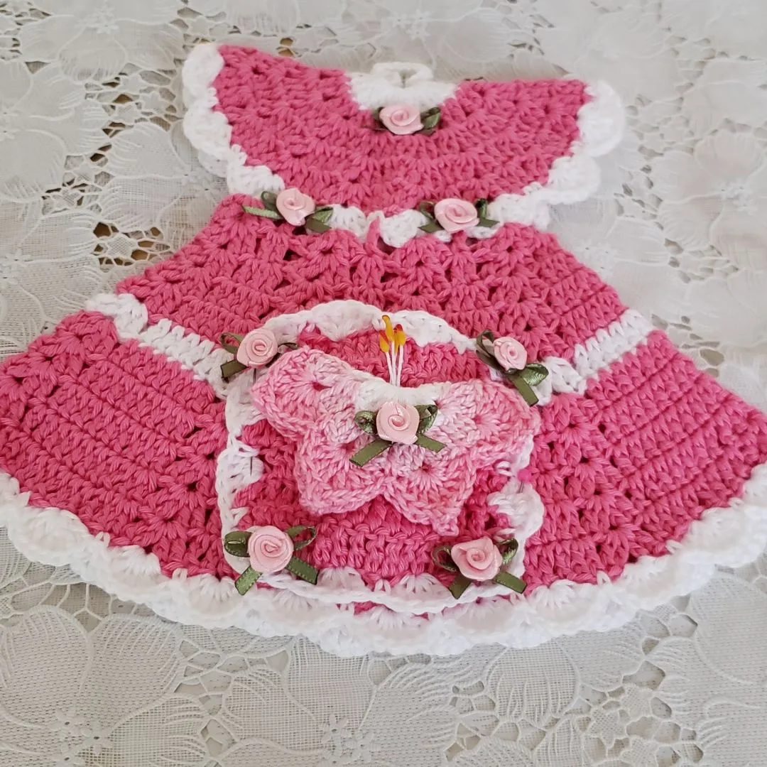 Porta Isqueiro em Crochê Vestidinho - artesanato de Mari Crochê feito com carinho!