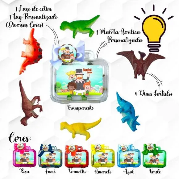 Mini Maleta com Massinhas Mundo Bita Personalizada - feito à mão por Mi Papelaria Criativa