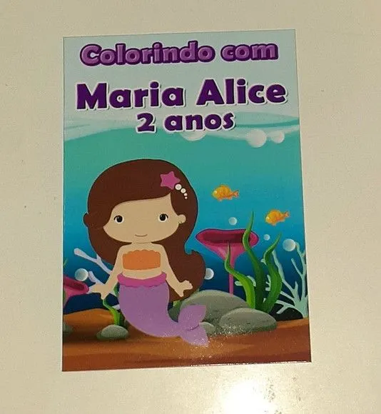 Revista Colorir Sereia 14x10 - artesanato de PAPCRIE