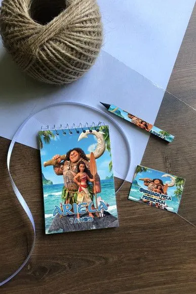 Bloquinho Moana Personalizado - artesanato de Mi Papelaria Criativa