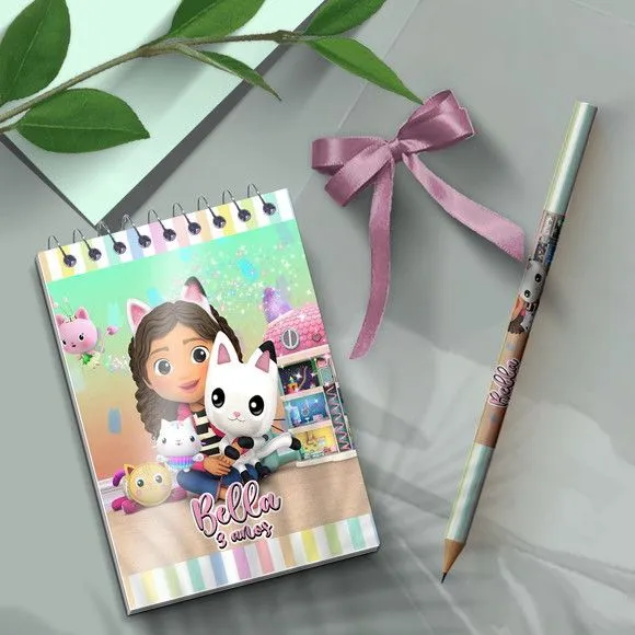 Bloquinho - Casa Mágica da Gabby Personalizado - artesanato feito à mão por Mi Papelaria Criativa