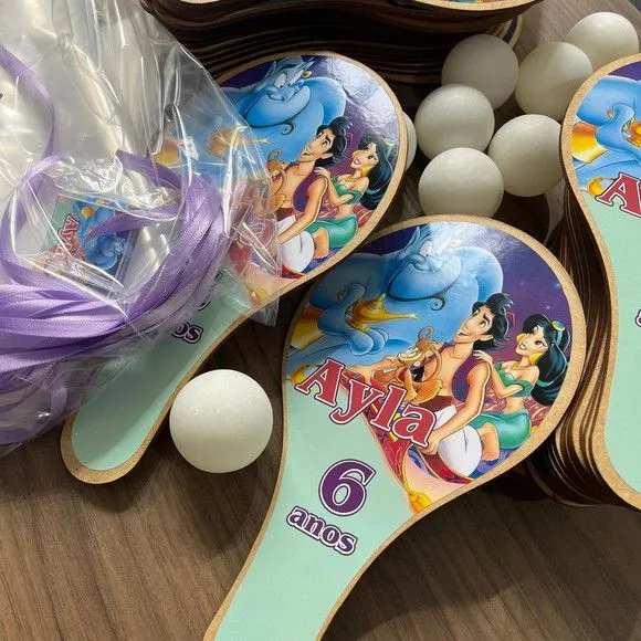 Raquete Ping Pong - Alladin - feito à mão por Mi Papelaria Criativa