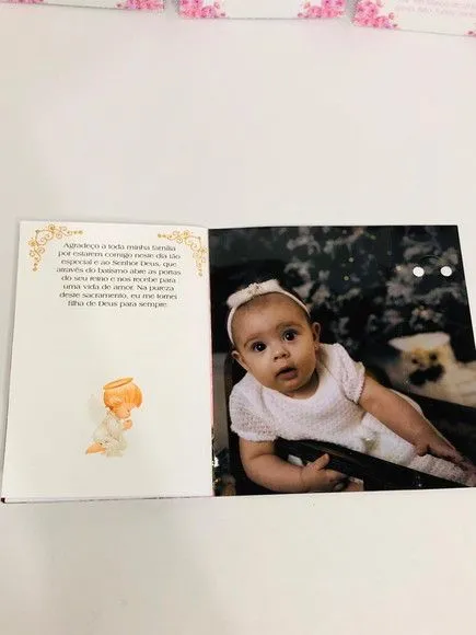 Livro de Orações Luxo com Foto para Batismo - foto 5