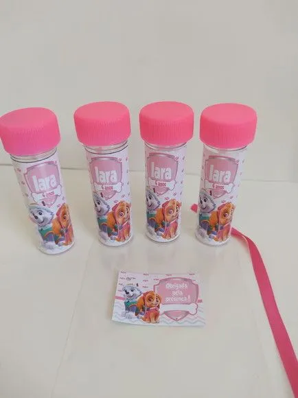 Bolinha de Sabão Patrulha Canina Menina Personalizado - artesanato feito à mão por creativitybynina