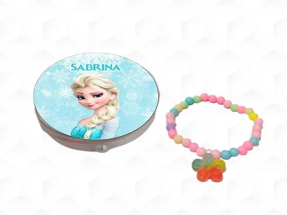 Latinha com Pulseira Elsa Personalizada - artesanato feito à mão por creativitybynina