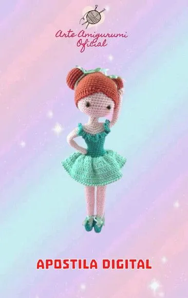 Receita Bailarina Amigurumi - artesanato feito à mão por Arte Amigurumi Oficial