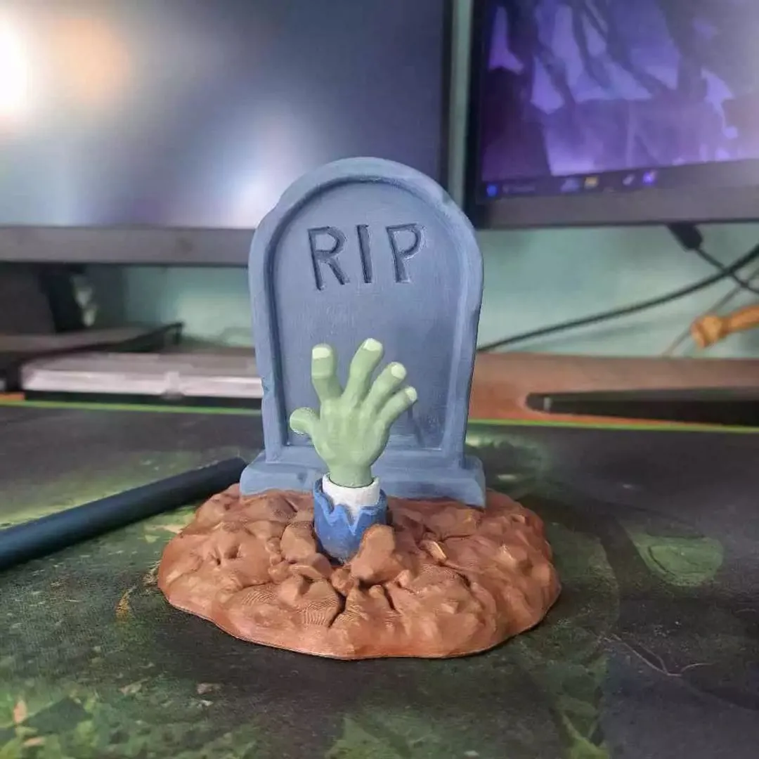 Túmulo Plantas vs Zumbis PvZ - Estátua Decorativa Zumbi Impressão 3D Pintada à Mão - foto 2