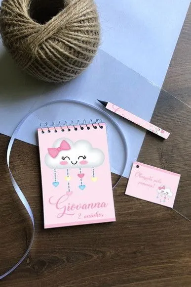 Bloquinho Chuva de Amor Personalizado - artesanato de Mi Papelaria Criativa