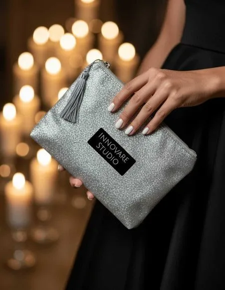 Necessaire Luxo - Gliter - artesanato feito à mão por Innovare Studio