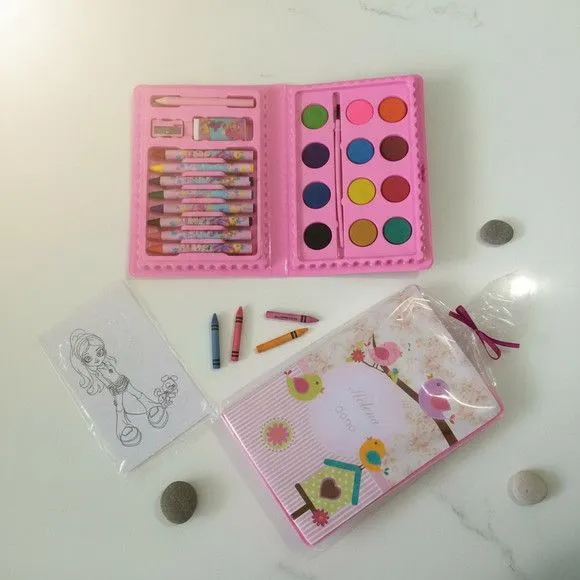 Estojo de Pintura - Jardim Encantado Personalizado - artesanato feito à mão por Mi Papelaria Criativa