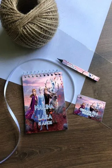 Bloquinho Frozen Personalizado - artesanato de Mi Papelaria Criativa
