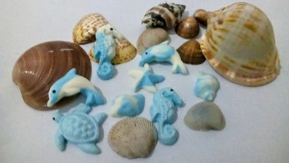 Mix Aplique para laço estrela golfinho tartaruga cavalo mar - foto 3