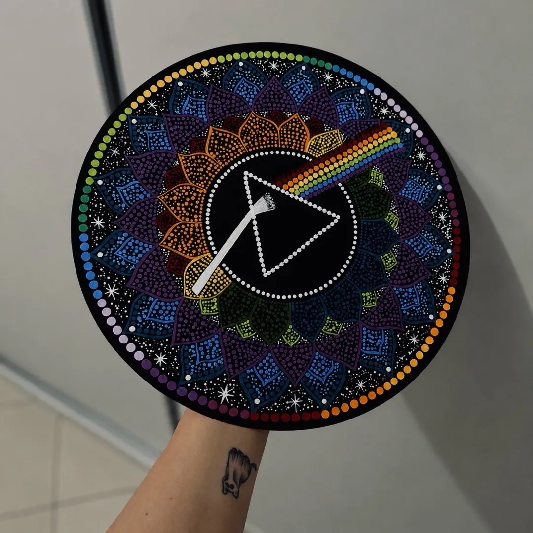 Mandala Decorativa em MDF – Prisma - Pink Floyd - foto 2