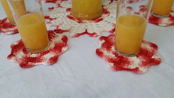 Porta Jarra e Copos Mescla Vermelha 7pçs - foto 4