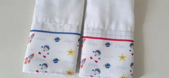 Kit 2 fraldinhas de boca personalizadas - foto 3