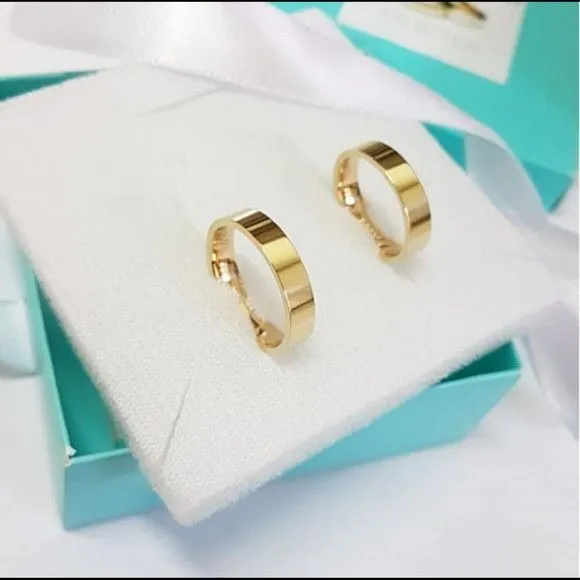 Par Alianças de Noivado Moeda Antiga 4mm + Anel Solitário - artesanato feito à mão por TM JOIAS