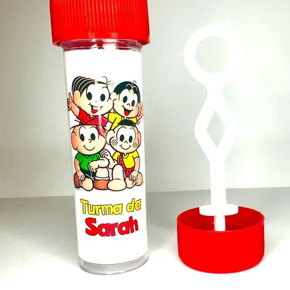 Bolinha de Sabão Turma da Mônica Personalizada - artesanato feito à mão por Mi Papelaria Criativa