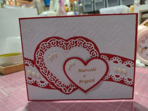 Convite de Casamento - Corações Entrelaçados - foto 3