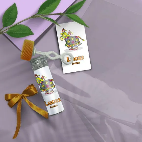 Bolha de Sabão - Boi de Mamão Personalizado - artesanato feito à mão por Mi Papelaria Criativa