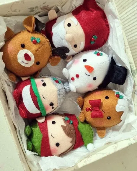 Kit Pingentes para Árvore de Natal em Feltro Nº 03 - foto 2