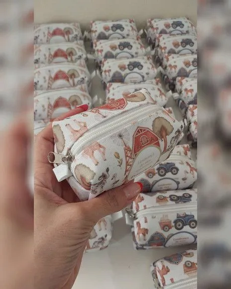 Necessaire Mini Box - Fazendinha - artesanato feito à mão por Innovare Studio