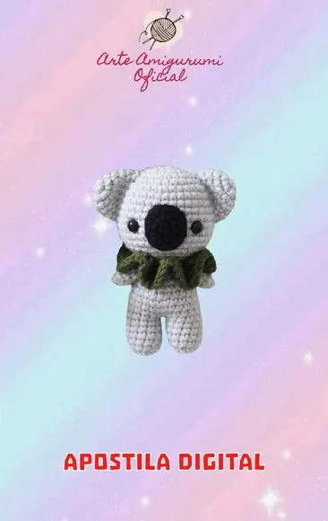 Receita Chaveiro Coala - Amigurumi - artesanato feito à mão por Arte Amigurumi Oficial