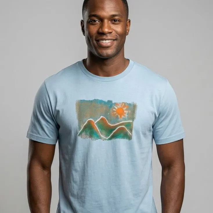 Camisetas em malha de algodão. Estampas com técnica de monotipia. - foto 3