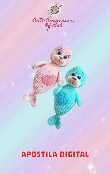 Receita Foca - Amigurumi - feito à mão por Arte Amigurumi Oficial