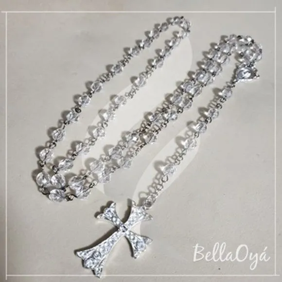 Terço De Cristal - artesanato de BellaOya Guias e Brajas