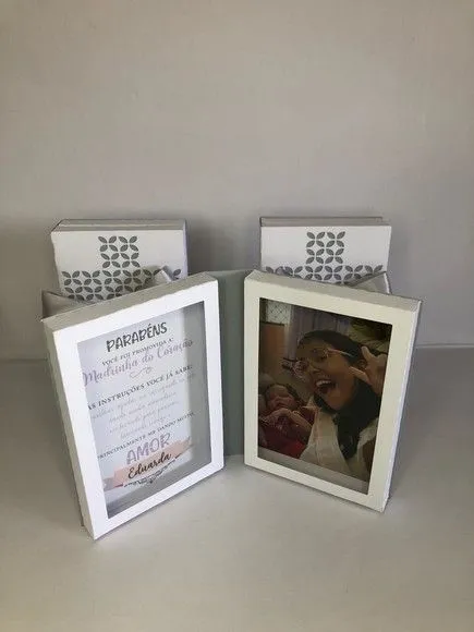 Caixa Convite com Foto para Padrinhos de Batismo - foto 5