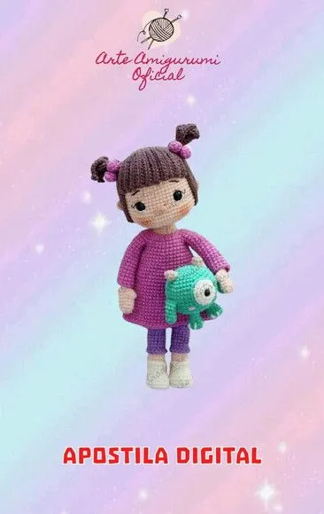 Receita Boo Monstros S.a - Amigurumi - feito à mão por Arte Amigurumi Oficial