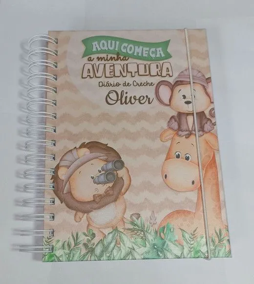 Agenda Creche Infantil Safari - artesanato de PAPCRIE