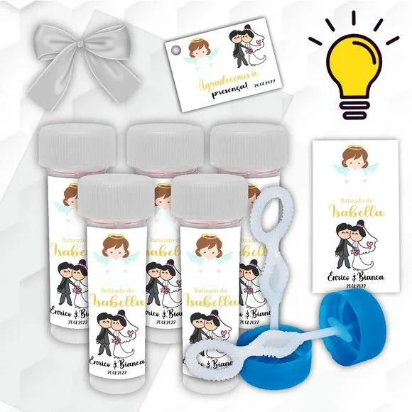 Bolinha de Sabão Personalizada - artesanato feito à mão por Mi Papelaria Criativa