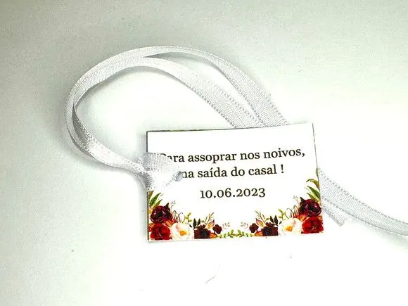 Tag Casamento Personalizada - feito à mão por Mi Papelaria Criativa