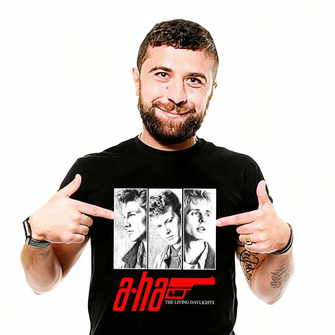 Camiseta camisa a-Ha 007 banda New Wave anos 80, estampa exclusiva tamanhos unisex