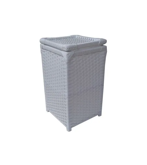 Cesto Roupa Sintético Branco 30x30x60 - foto 2