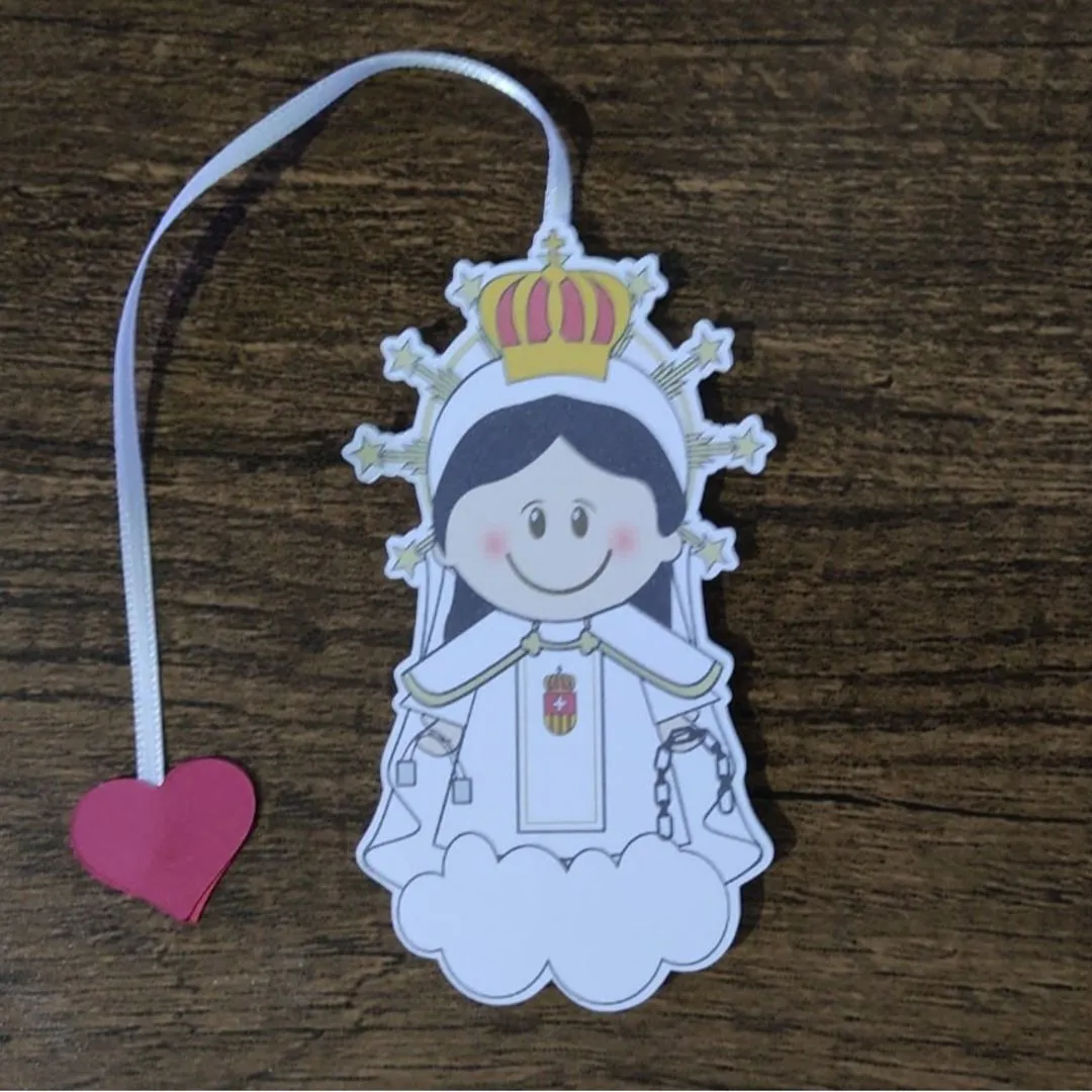 Marcador de Página 10 cm - Nossa Senhora do Pilar - artesanato de Emejhu Personalizados