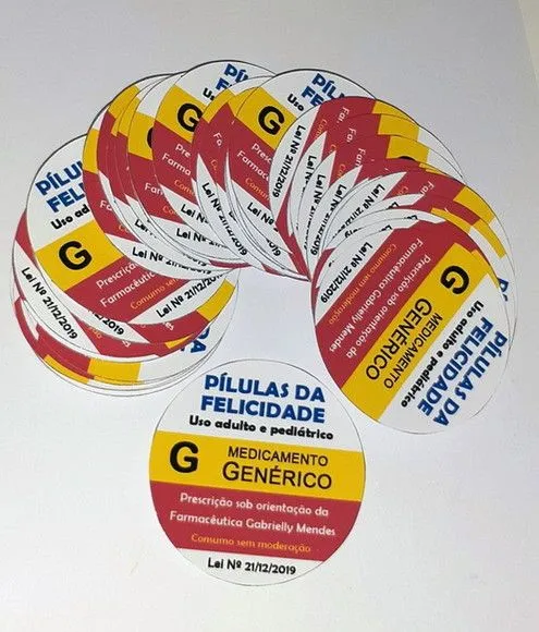 Rótulo Pílulas da Felicidade