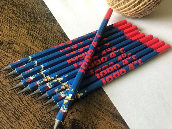 Lápis Sonic Personalizado - artesanato feito à mão por creativitybynina