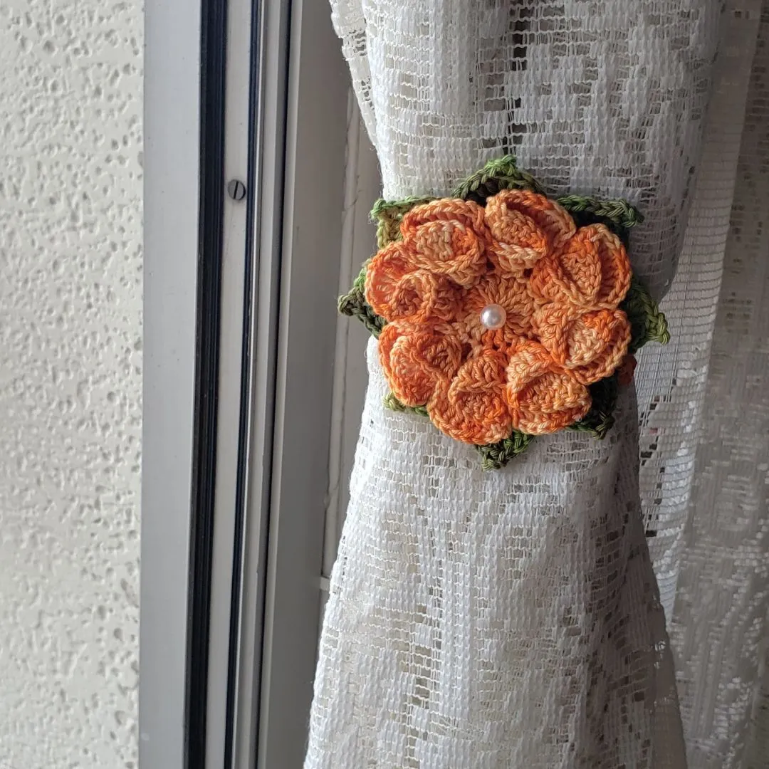 Par de Prendedores de Cortinas Laranja Mesclado - foto 4