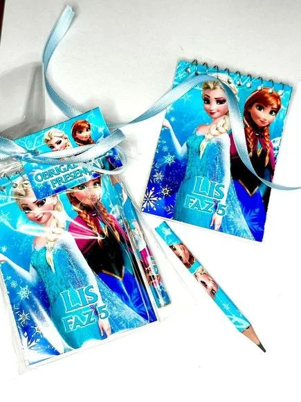 Bloquinho Frozen Personalizado - artesanato feito à mão por Mi Papelaria Criativa