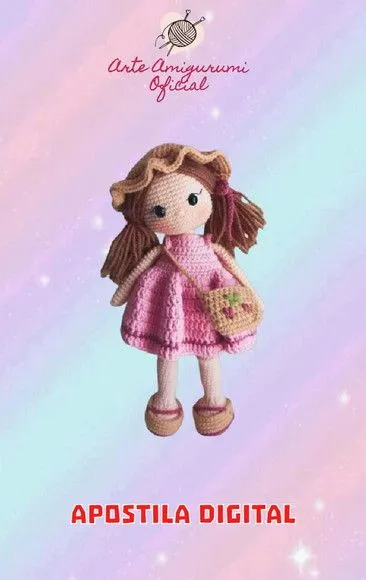 Receita Boneca Avril - Amigurumi - artesanato feito à mão por Arte Amigurumi Oficial