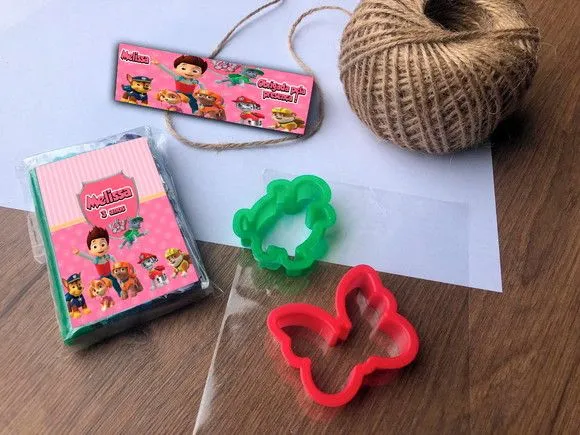 Massinha Modelar Patrulha Canina Personalizada - feito à mão por Mi Papelaria Criativa