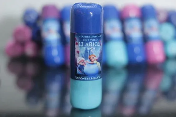 Lembrancinha Aniversário Personalizada Frozen Sabonete Magic - foto 3