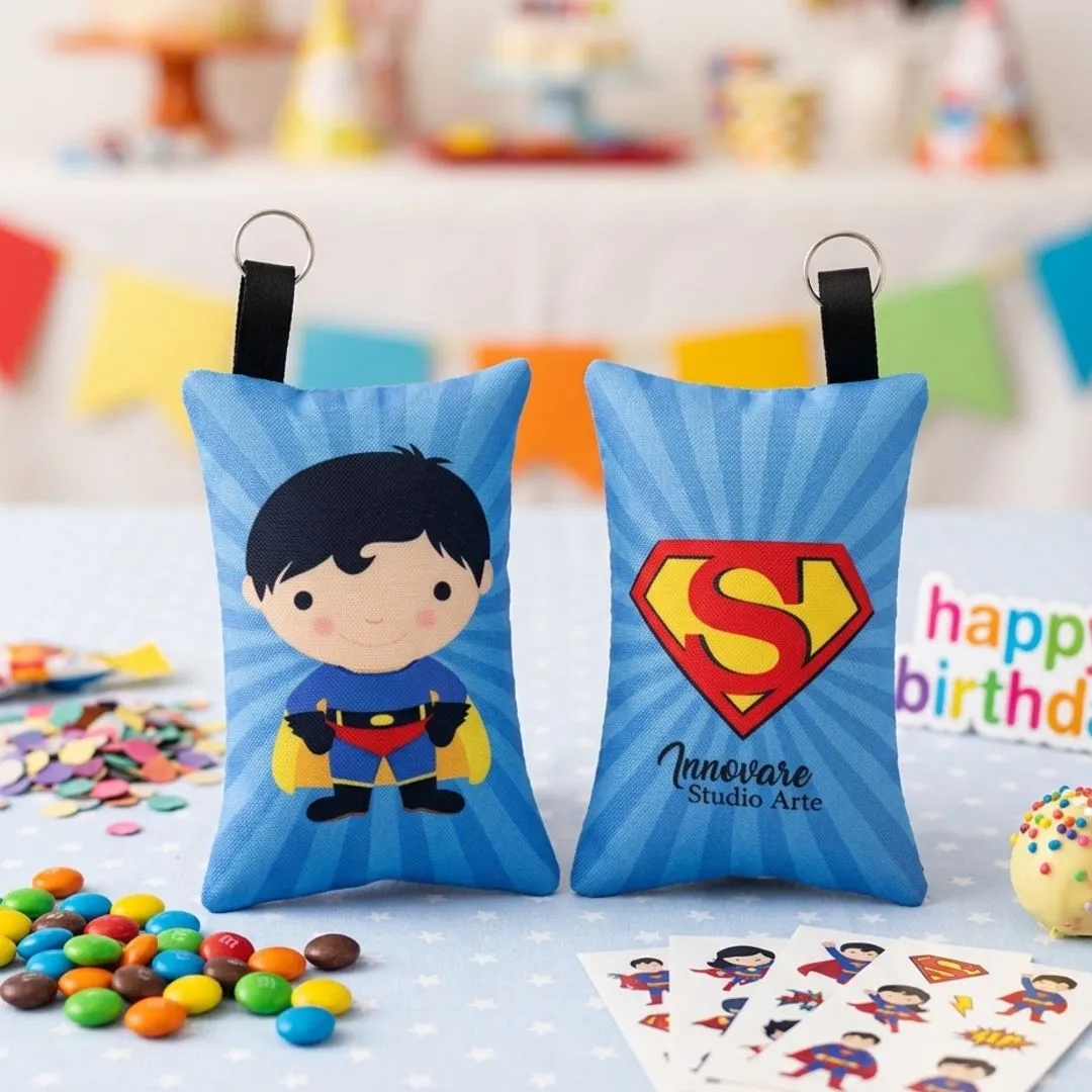 Chaveiro Almofadinha Super-Homem Personalizado | Lembrancinha Infantil - foto 3